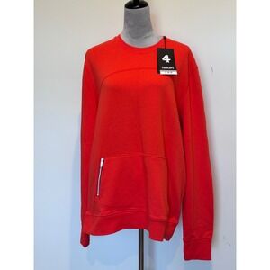 Fourlaps Rush Crew Flame Red Sweatshirt Mens Large NWT 1134-S-3 Athletic Top
